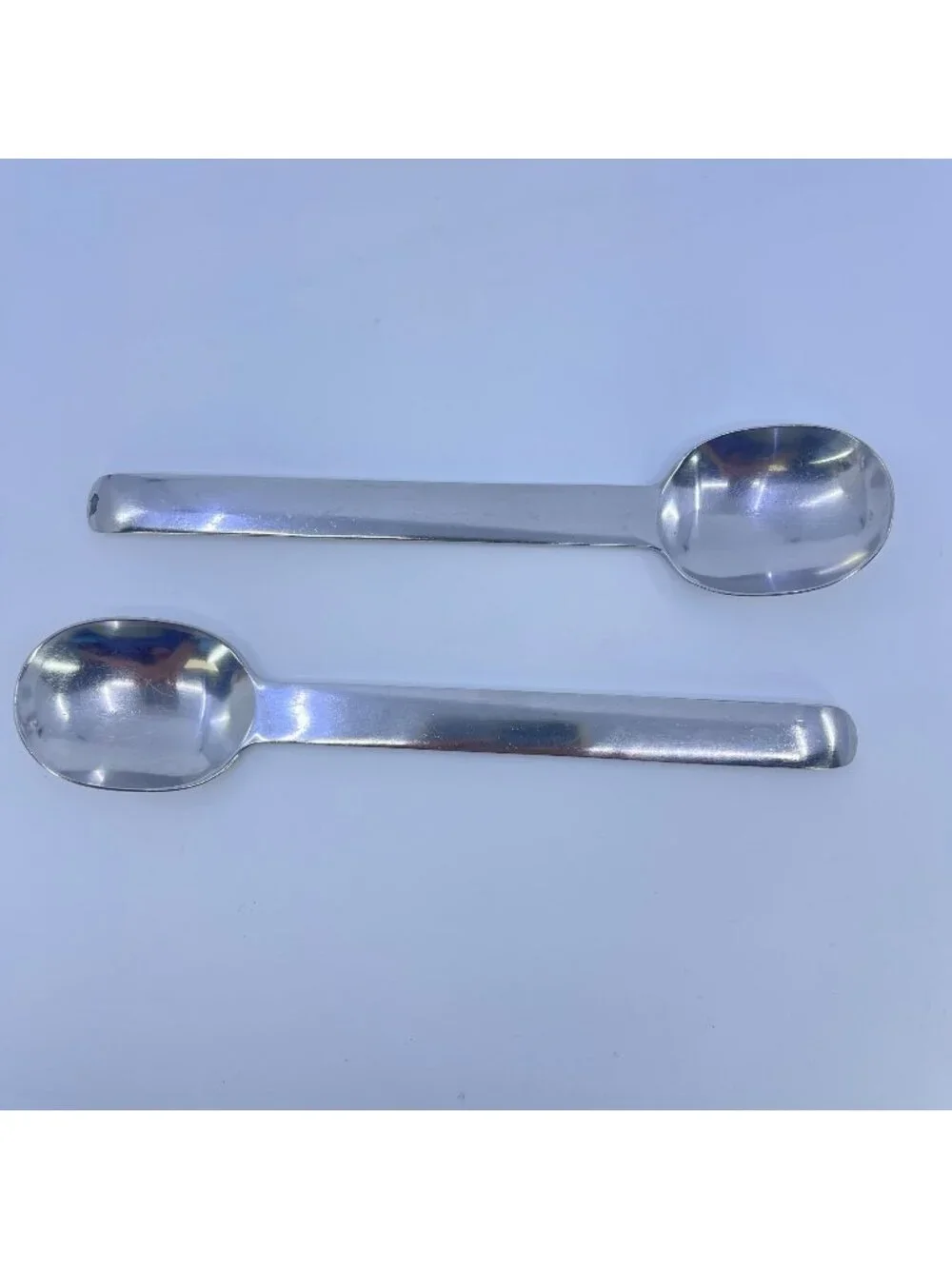 vintage lauffer stainless steel 18/8 dinner spoon made in japan set of 2 1980